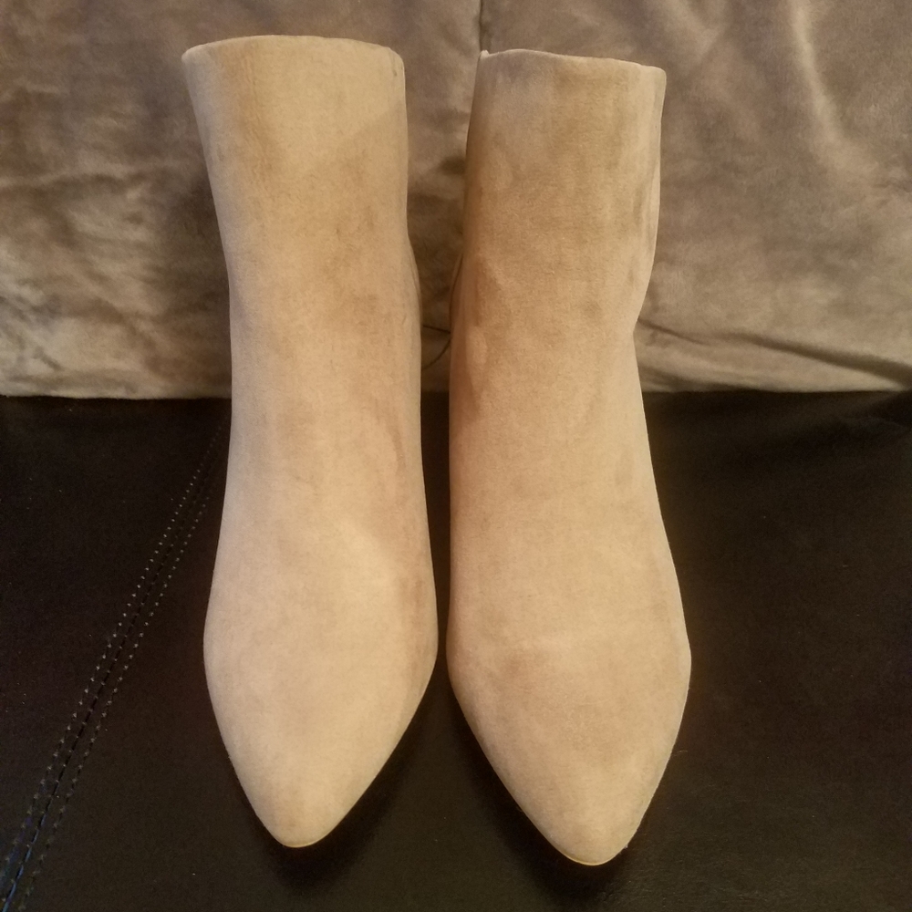 Faux suede booties NWT